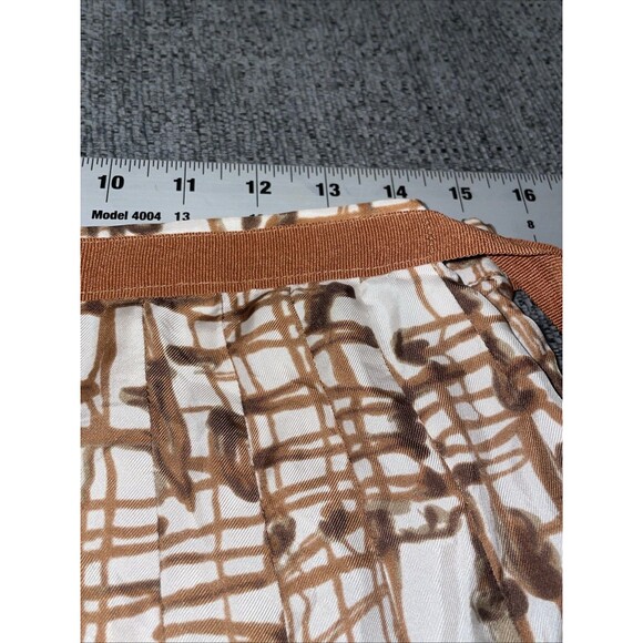 Carol Little Silk Skirt Womens Size 10 Boho Earthy Artisan Retro Abstract Career - Picture 5 of 9